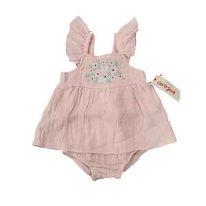 NWT CAT & JACK Girls Bunny Romper 12M (1449)